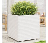 vidaXL Garden Planter White 70x70x72.5 cm Solid Wood Pine NEW