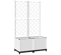 vidaXL Garden Planter White 80 x 40 x 136 cm