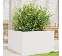 vidaXL Garden Planter White 80x80x45.5 cm Solid Wood Pine