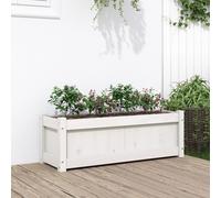 vidaXL Garden Planter White 90x31x31 cm Solid Wood Pine