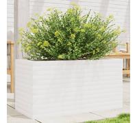 vidaXL Garden Planter White 90x40x45.5 cm Solid Wood Pine
