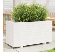 vidaXL Garden Planter White 90x40x49.5 cm Solid Wood Pine