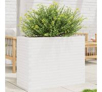 vidaXL Garden Planter White 90x40x68.5 cm Solid Wood Pine, White