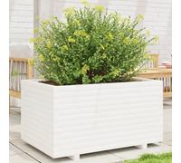 vidaXL Garden Planter White 90x60x49.5 cm Solid Wood Pine 3282565, White