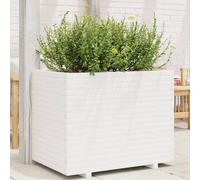 vidaXL Garden Planter White 90x60x72 cm Solid Wood Pine, White