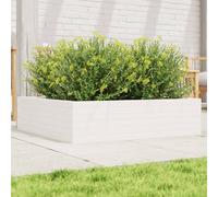 (white, 90 x 90 x 23 cm) vidaXL Garden Planter Outdoor Flower Pot Planter Pot Wax Brown Solid Wood Pine