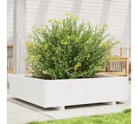 vidaXL Garden Planter Outdoor Flower Pot Planter Pot White Solid Wood Pine