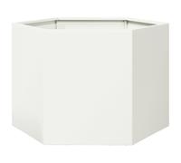 vidaXL Garden Planter White Hexagon 69x60x45 cm Steel