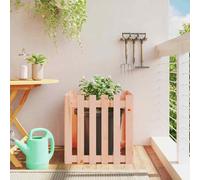 vidaXL Garden Planter w/ Fence Design 60x60x60 cm Solid Wood, Brown