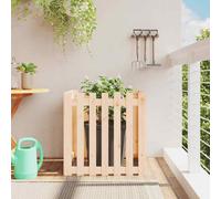 vidaXL Garden Planter with Fence Design 70x70x70 cm Solid Wood Pine UK