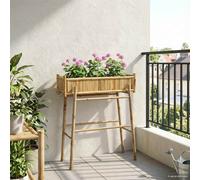 vidaXL Garden Planter with Holder Natural 100 x 38 x 114 cm Bamboo