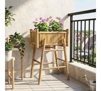 VidaXL Garden Planter With Holder Natural 50 X 38 X 74 Cm Bamboo