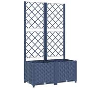 vidaXL Garden Planter with Integrated Trellis Dark Grey - Weather-Resistant Polypropylene Planter for Outdoor Use, Perfect for Climbing Plants