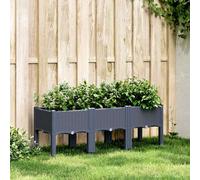 vidaXL Garden Planter with Legs Blue Grey 120x40x42 cm PP