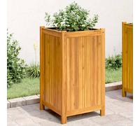 vidaXL Garden Planter with Liner 42x42x75 cm Solid Wood Acacia NEW