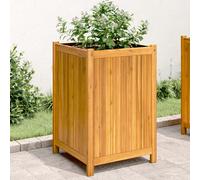 vidaXL Garden Planter with Liner 50x50x75 cm Solid Wood Acacia