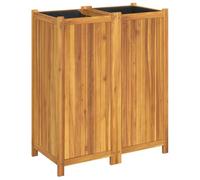 vidaXL Garden Planter with Liner 84x42x100 cm Solid Wood Acacia