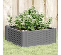 vidaXL Garden Planter with Pegs Light Grey 42.5x42.5x28.5 cm PP