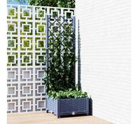 Garden Planter with Trellis PP Outdoor Raised Bed Flower Pot Planter vidaXL