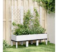 Garden Planter with Trellis Patio Flower Pot Outdoor Planter Box PP vidaXL