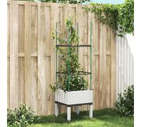 (white, 43 x 40 x 142,5 cm) vidaXL Garden Planter with Trellis Grey