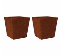 Garden Outdoor Flower Pot Patio Raised Bed Planter Box Steel vidaXL
