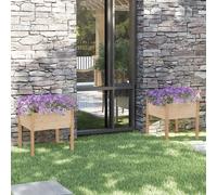 vidaXL Garden Planters 2 pcs 70x70x70 cm Solid Pinewood