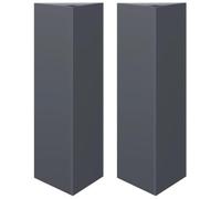 vidaXL Garden Planters 2 pcs Anthracite Triangular 30x26x75 cm Steel