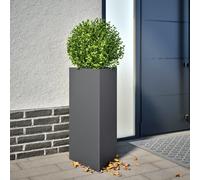 vidaXL Garden Planters 2 pcs Anthracite Triangular 40x34.5x70 cm Steel