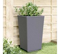 vidaXL Garden Planters 2 pcs Blue Grey 32.5x32.5x57 cm PP UK