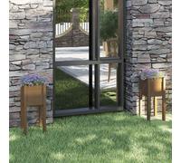 vidaXL Garden Planters 2 pcs Honey Brown 31x31x70 cm Solid Pinewood