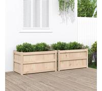 vidaXL Garden Planters 2 pcs Solid Wood Pine