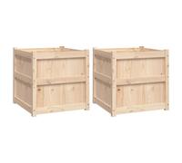 vidaXL Garden Planters 2 pcs Solid Wood Pine