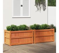 vidaXL Garden Planters 2 pcs Wax Brown Solid Wood Pine