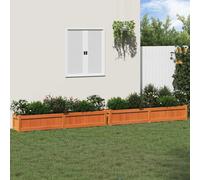 (brown pine, 2 pcs) vidaXL Garden Planters Patio Flower Pot Plant Pot Planter Box Solid Wood Pine