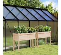 vidaXL Garden Planters 2 pcs with Legs Solid Wood Pine