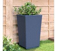 vidaXL Garden Planters 4 Pcs Grey 32.5X32.5X57cm Pp, Grey