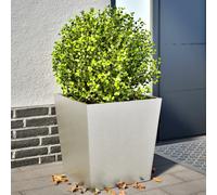 (light grey, 50 x 50 x 50 cm/ 2 pcs) vidaXL Garden Planters Outdoor Flower Pot Patio Raised Bed Planter Box Steel