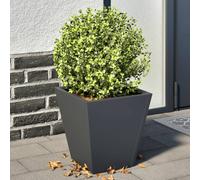 (anthracite, 30 x 30 x 30 cm/ 2 pcs) vidaXL Garden Planters Outdoor Flower Pot Patio Raised Bed Planter Box Steel
