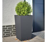vidaXL Garden Planters Anthracite 2 pcs 45x45x75 cm Steel, Black