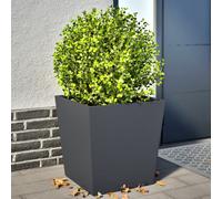 vidaXL Garden Planters Anthracite 2 pcs 50x50x50 cm Steel