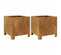 vidaXL Garden Planters 2 pcs 30x30x30 cm Corten Steel UK