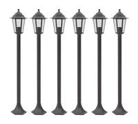 vidaXL Garden Post Lights 6 Pcs E27 110cm Aluminium Bronze