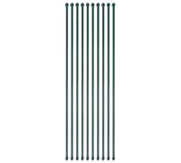 vidaXL 10x Garden Posts 1.5 m Metal Green Fencing Plant Supports Spikes Stakes