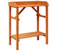 vidaxl garden potting table - Acacia wood plant stand 75x40x90 cm - Indoor/Outdoor use with matte brown finish