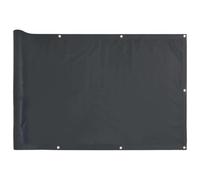 vidaXL Garden Privacy Screen Balcony Shade 300x120 cm - Anthracite PVC - Weather and UV Resistant - Easy Install with Reinforced Aluminium Eyelets - Versatile Use for Metal Fences and Outdoor Spaces