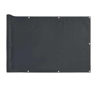 vidaXL Garden Privacy Screen - Balcony Sunshade - Anthracite - 400x75 cm PVC - Weather & UV Resistant - Easy Install for Patio/Garden