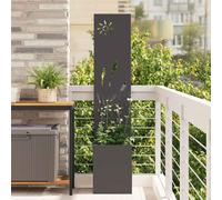 vidaXL Garden Privacy Screen Black 32 x 140 cm Cold-rolled steel