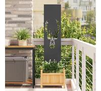 vidaXL Garden Privacy Screen Black 32 x 140 cm Cold-rolled steel