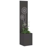 vidaXL Garden Privacy Screen Black 32 x 32 x 150 cm Cold-rolled steel